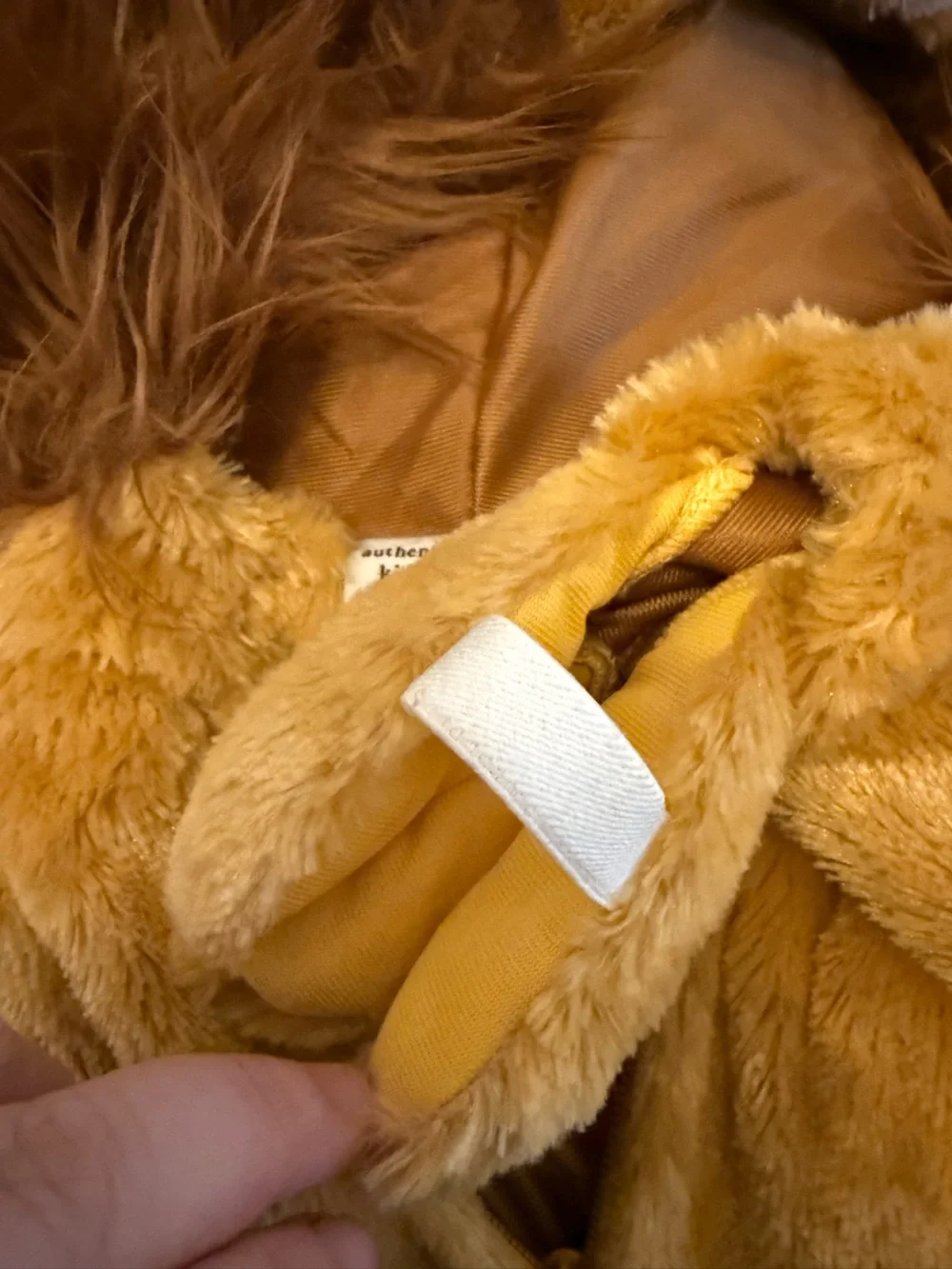 Authentic Kids Lion Costume 2T Plush Hooded One Piece Jumpsuit Halloween EUC